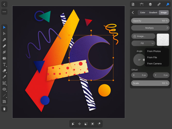 Adding the noise texture in Amadine.