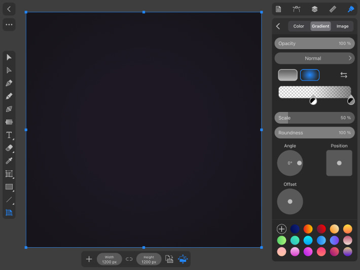 Background creation in Amadine.