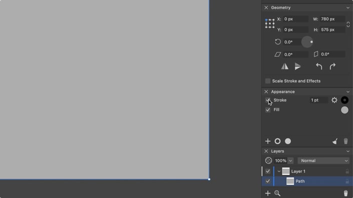 Disabling Stroke in Amadine interface