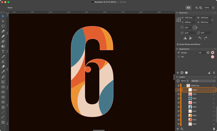 Adding stroke to the number in Amadine
