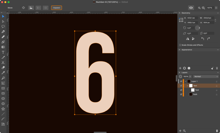 Expand button highlighted in Amadine interface