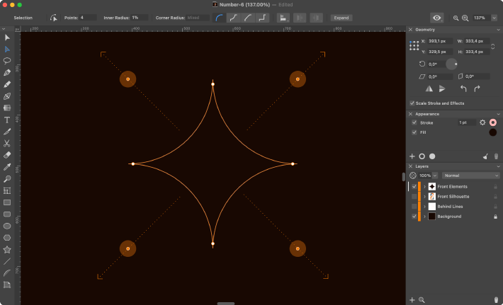 Modifying the star in Amadine