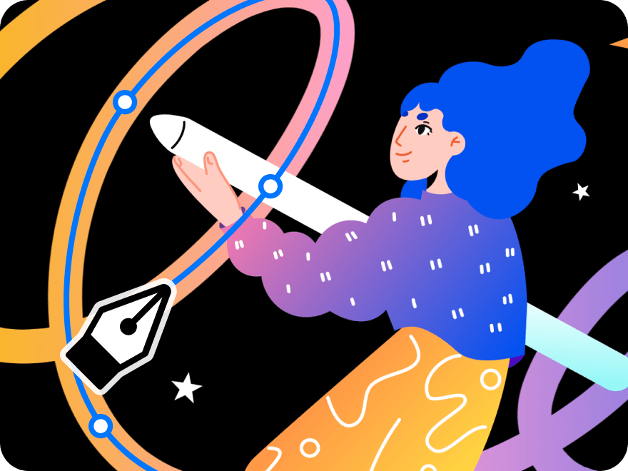 Pen tool in the Amadine app.